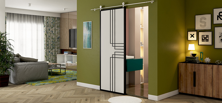 sliding bathroom door installation in Paso Robles